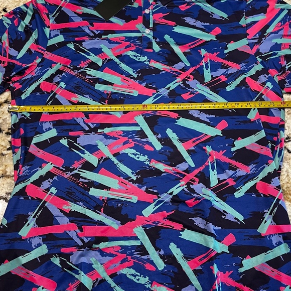 YATTA Mens 8-Track Printed Golf Polo Shirt Size: XXLARGE - Picture 4 of 5